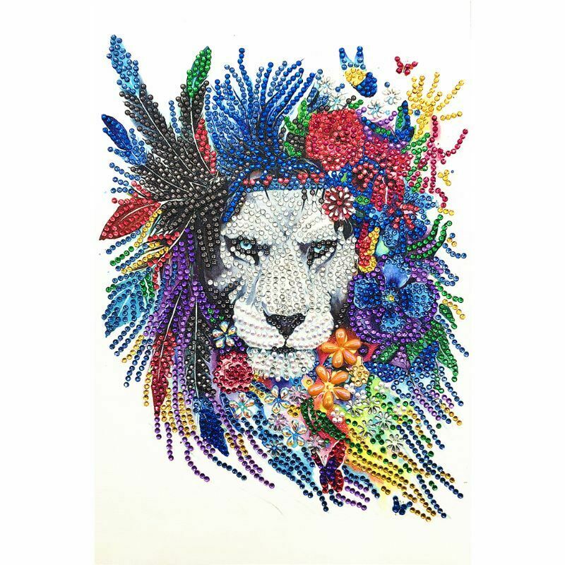 Lion 5D Special Shaped Diamond Painting Embroidery Cross Stitch Craft DIY