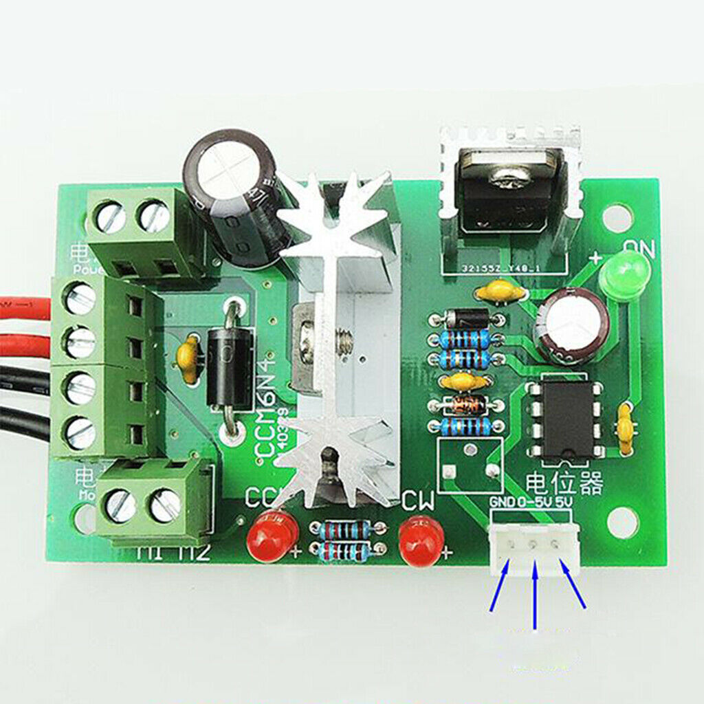 12V 24V 30V 10A PWM DC Motor Speed Controller CW CCW Reversible Regulator Switch