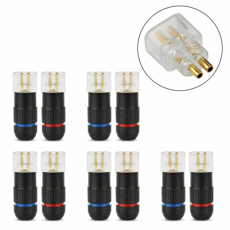 5x QDC Metal 0.78mm Pins Audio Connector For UE18PRO UE11PRO 7PRO Black AT2