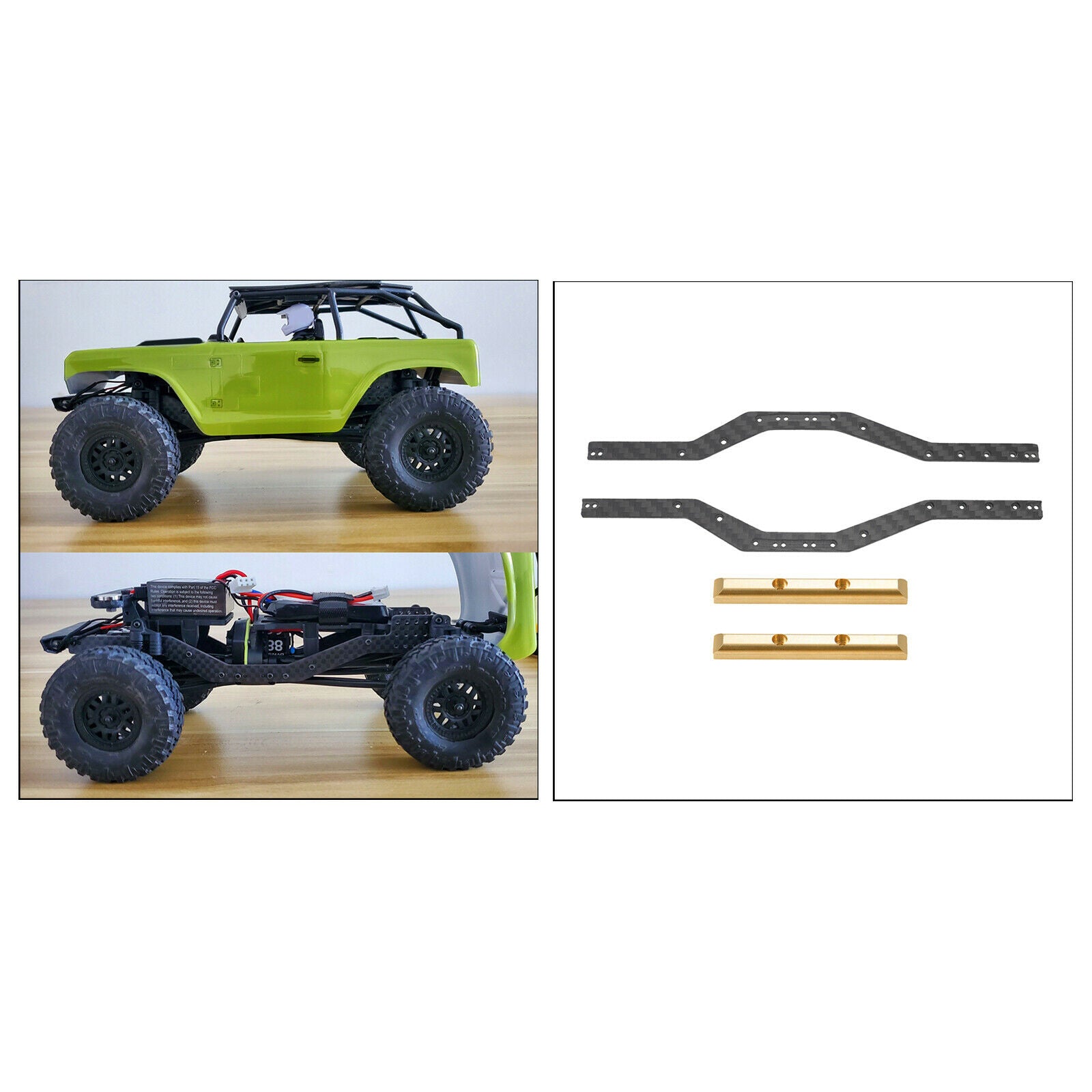 Frame Rails Chassis Girder for Axial SCX24 90081 1:24 RC Crawler Parts Accs