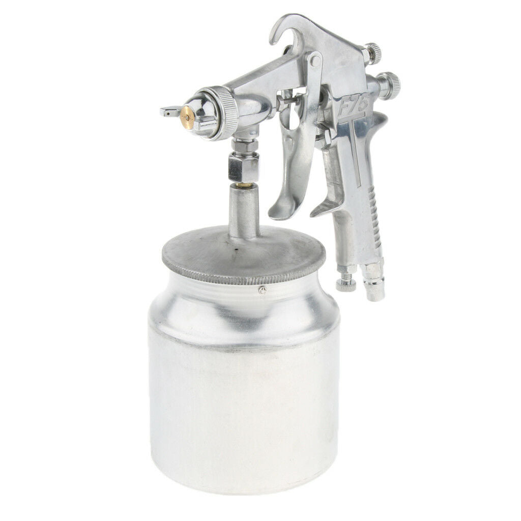 Stainless Steel Pressure Feed Spray Gun, Adjustable Manual Paint Spray Can