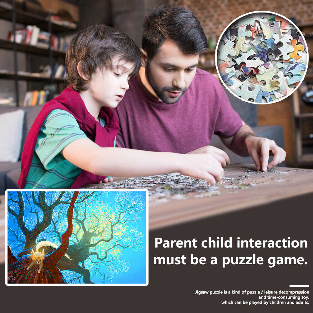1000pcs DIY Animal on Giant Trees Puzzle Educational Learning Jigsaw Toys @