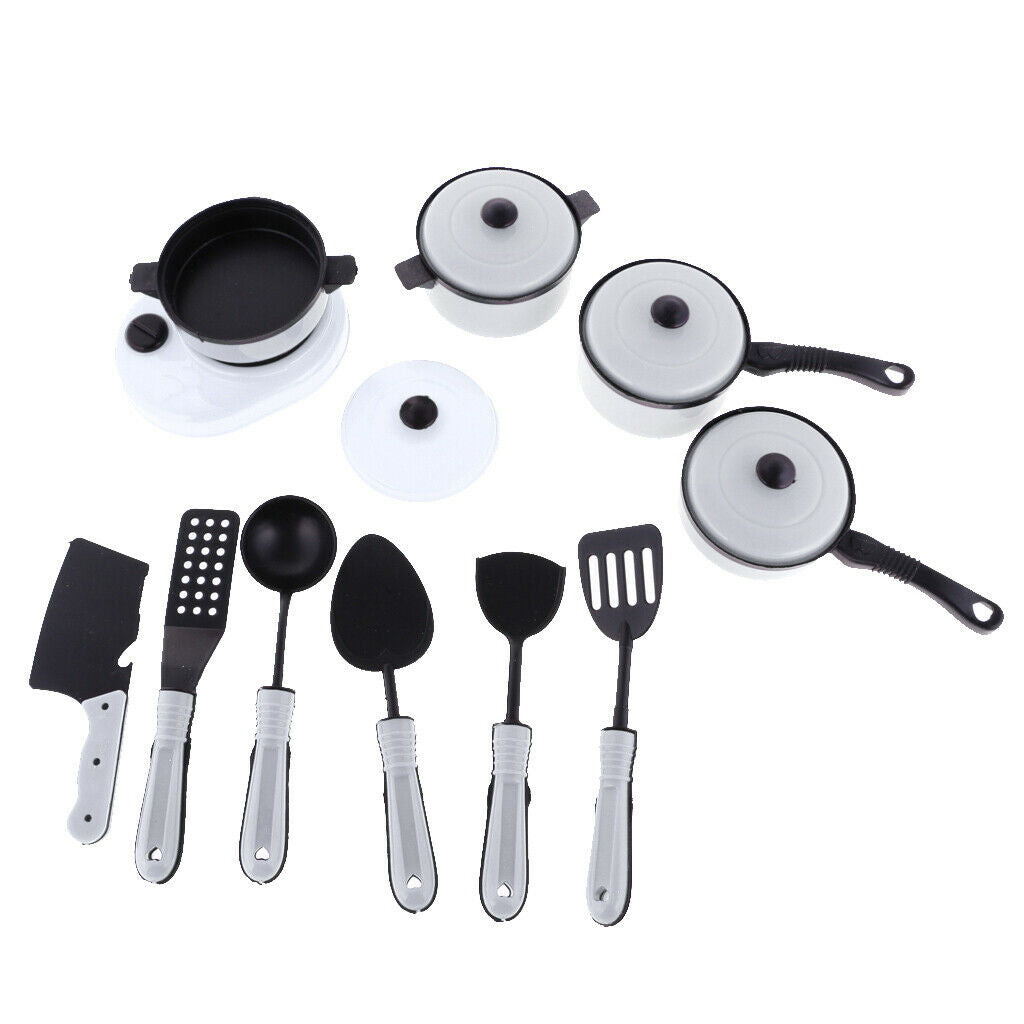 11Pieces/Set Plastic Kitchen Cooking Utensils Set Pots and Pans Kids Play
