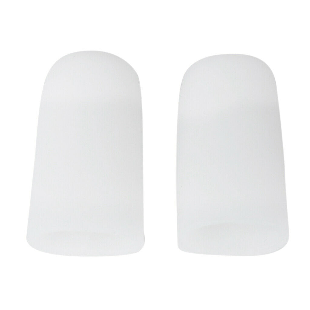 Unisex Toe Caps Toenail Cushion Pads Covers for Corns Ingrown Toenails White