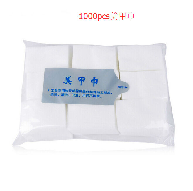1000X Acrylic UV Gel Tips Cotton Nail Polish Remover Cleaner Wipes Lint Free HS