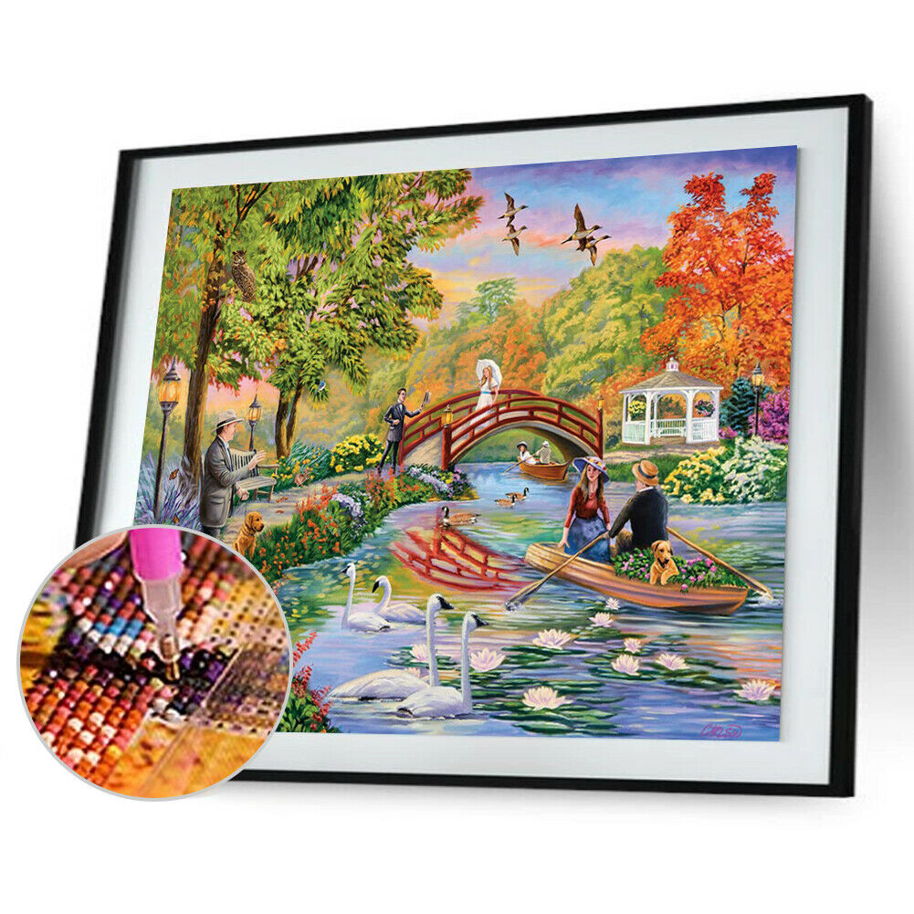 5D DIY Easeful Garden Diamond Painting Full Drill Cross Stitch Embroidery @