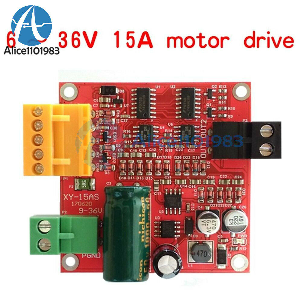 12V/24V/36V 15A DC High Power Motor Drive Board Plate PWM Regulator Module