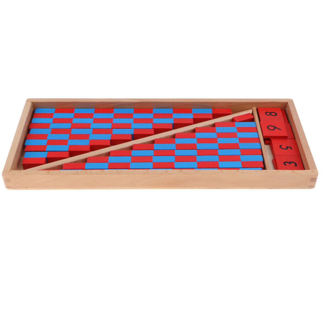 Montessori Small Number Numerical Rods with Number Tiles - Non-Toxic & BPA Free