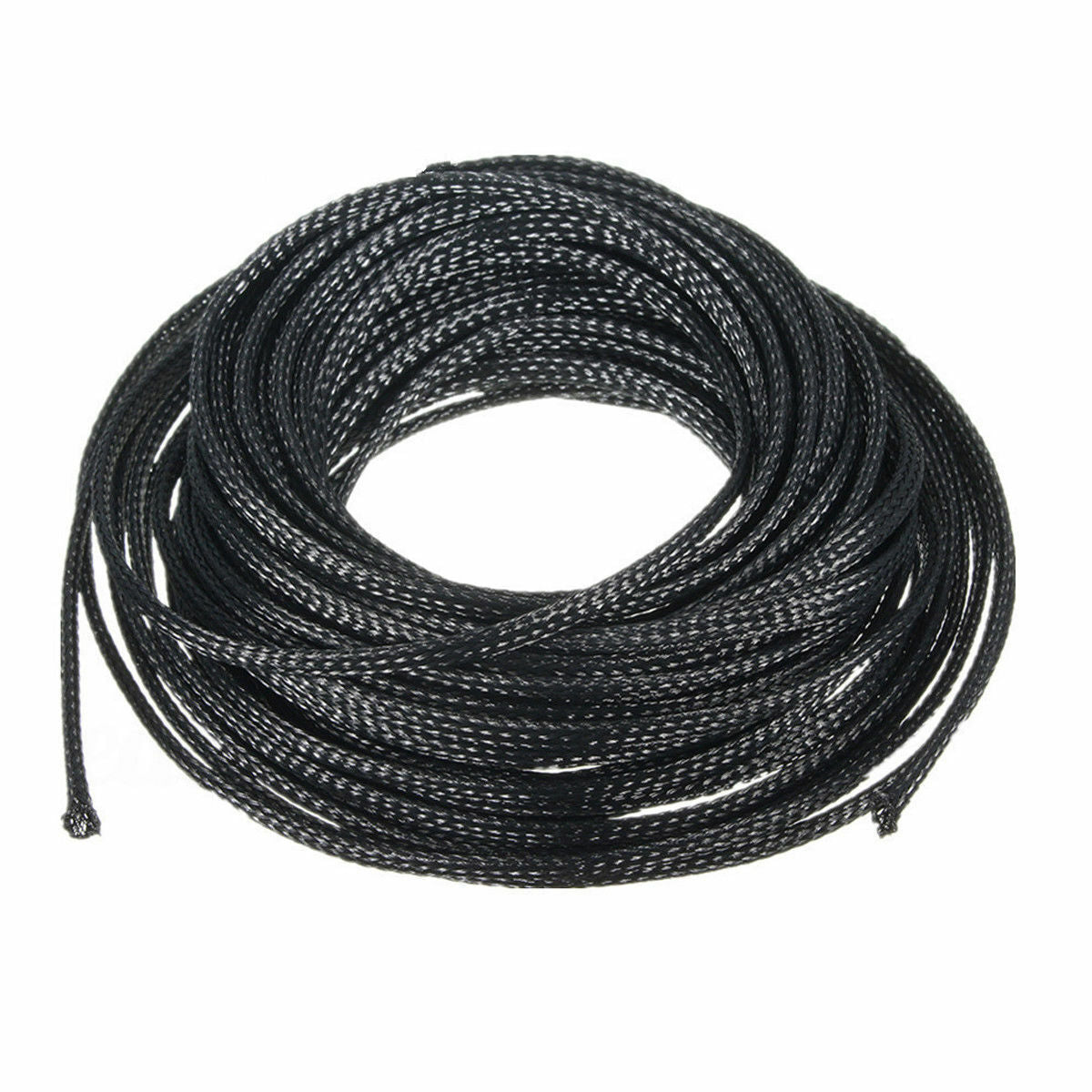 10Mx4mm Black Expandable Wire Cable Sleeving Sheathing Braided Loom Tubing