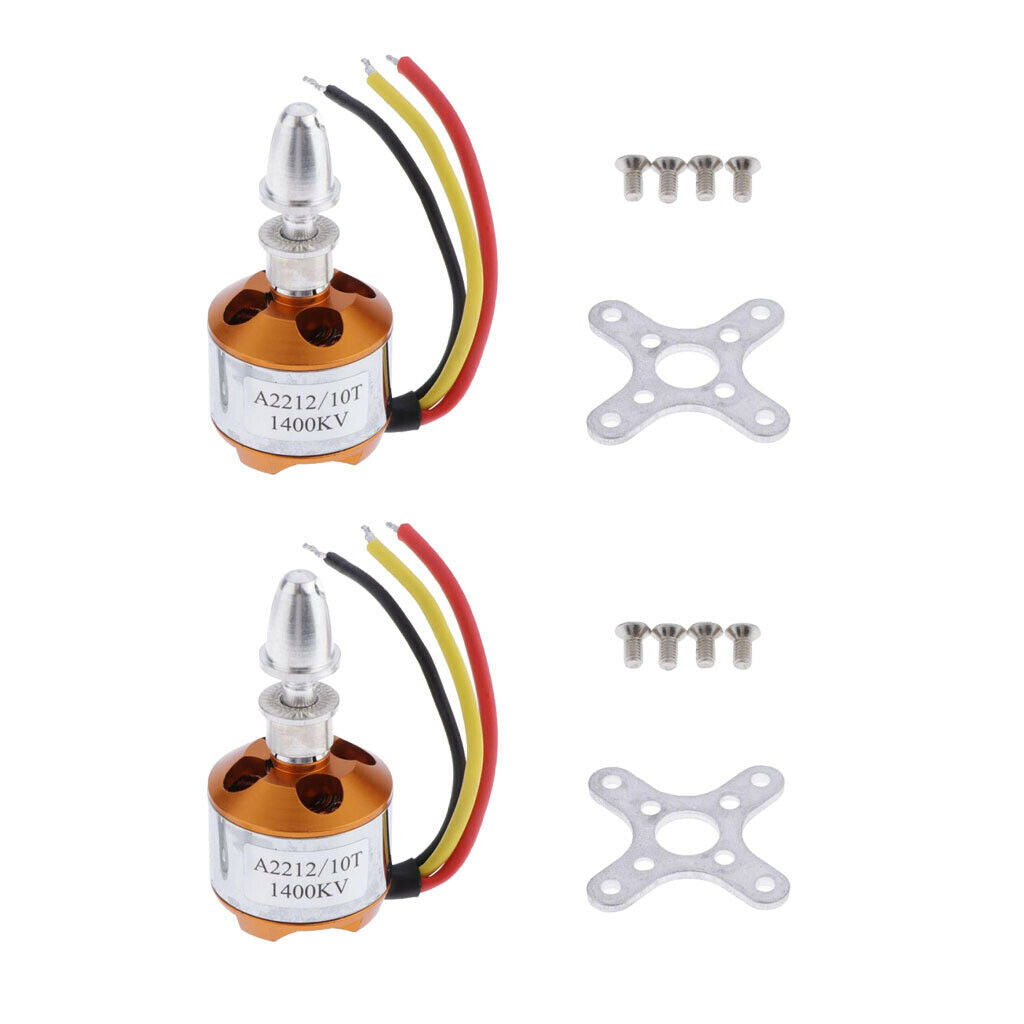 2Pcs XXD A2212 1400KV Brushless Motor for Airplane Aircraft Drone Hobby