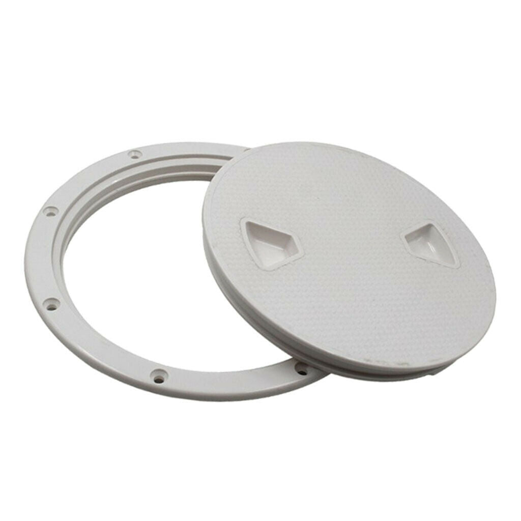 ABS White Boat Detachable Non Slip 8" Deck Inspection Hatch Plate For Marine