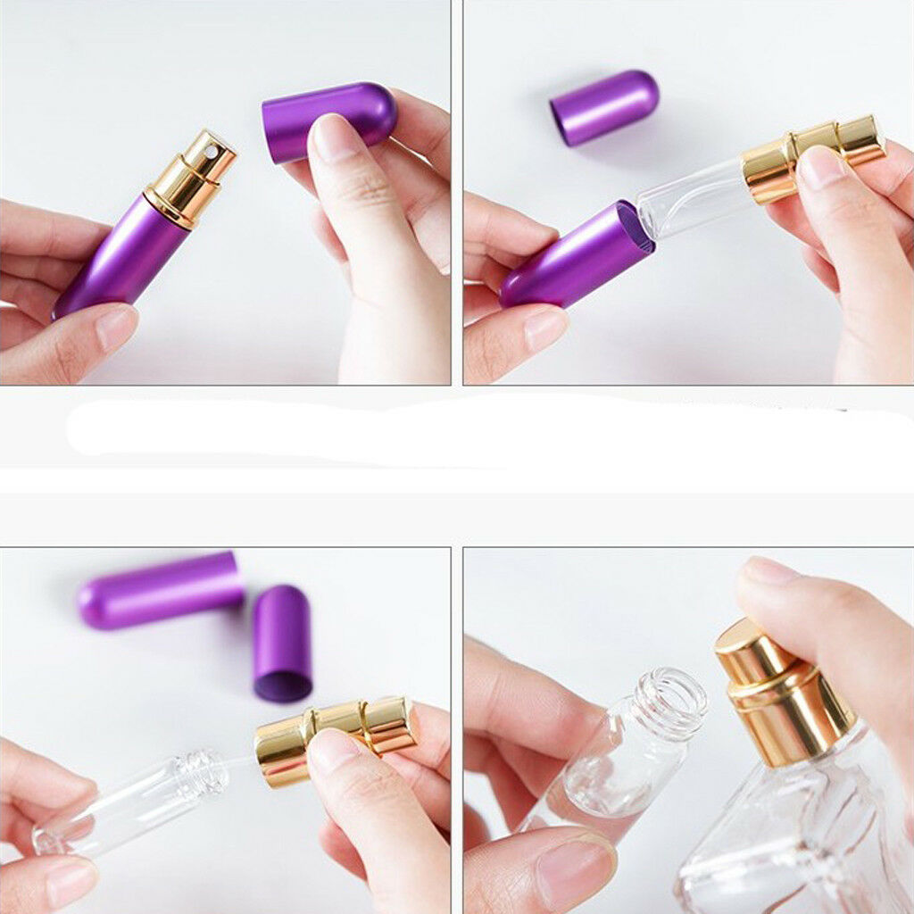 Travel Portable Mini Refillable Perfume Atomizer Bottle Scent Sprayer Purple