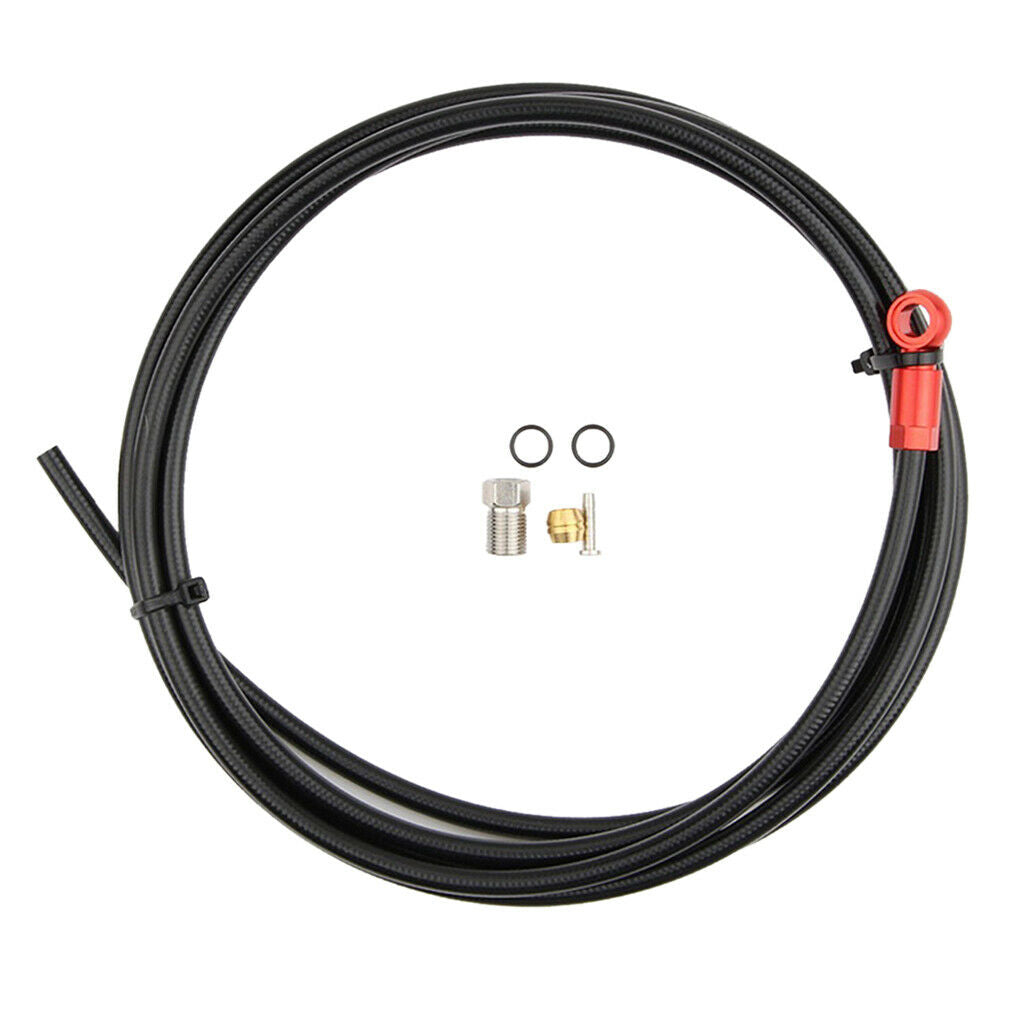 BH90 Bike Brake Oil Tube + Five-wire Oil Needle Set Black+Red