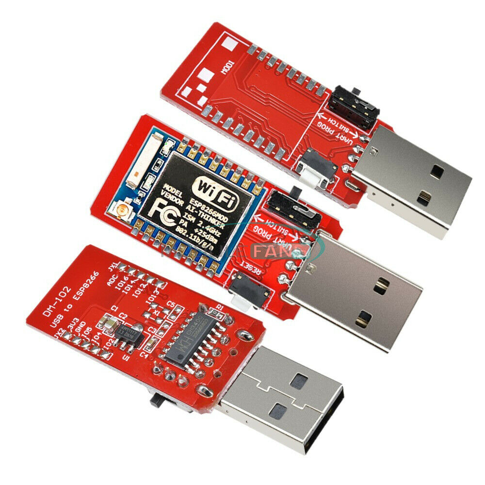 2PCS ESP07 ESP-07 Serial USB to ESP8266 WiFi Adapter Transceiver Module