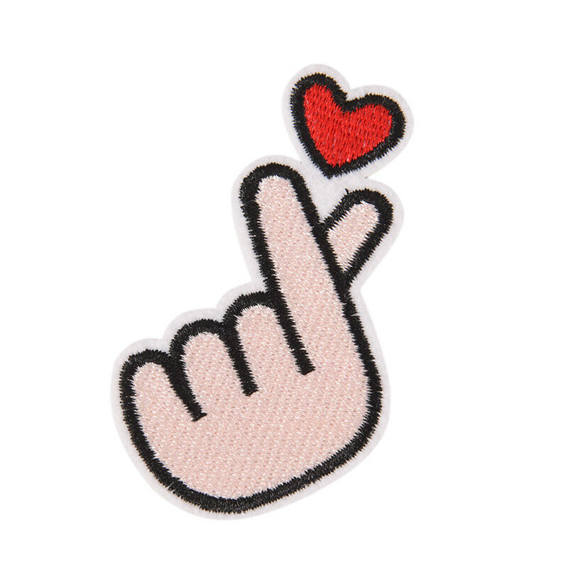 love iron on patch sewing on embroidered applique fabric badge clothes sti.l8