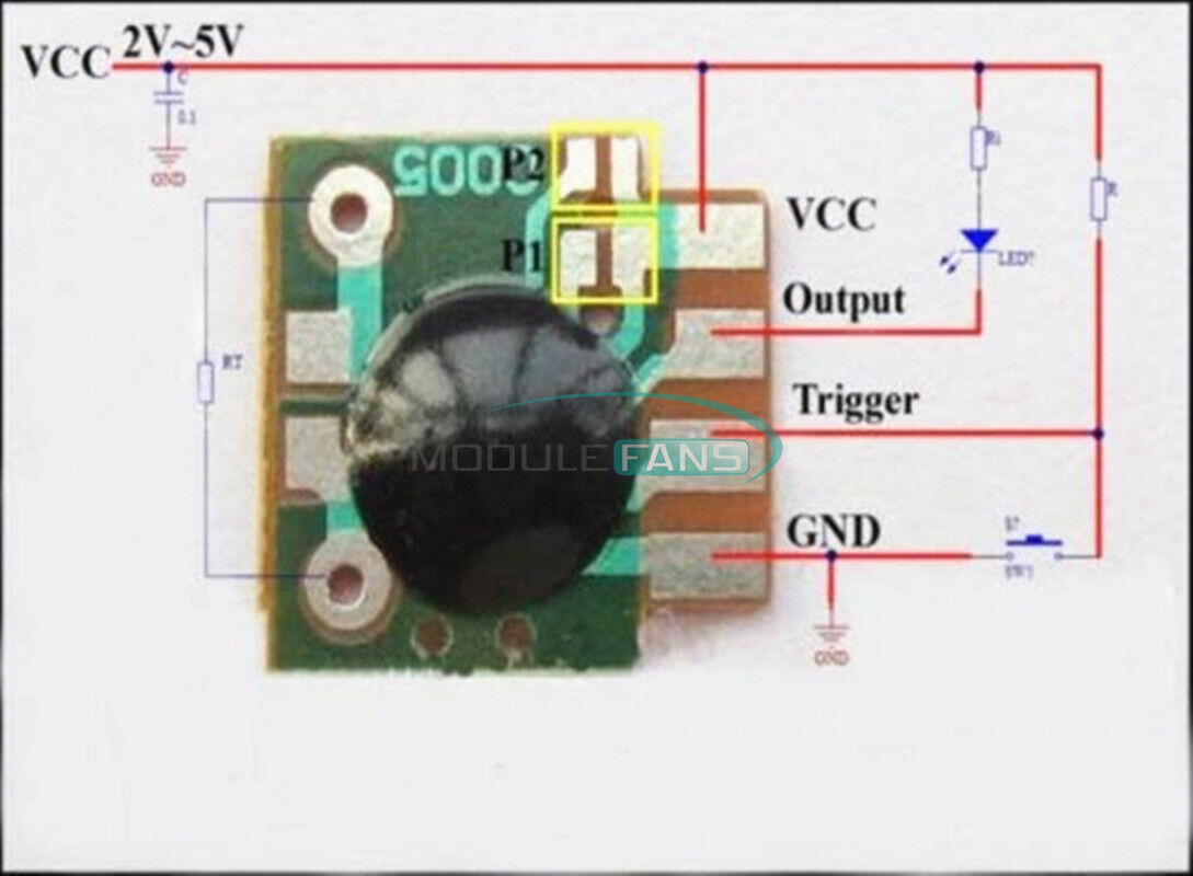 5Pcs IC Multifunction Delay Trigger Timing Chip Module Timing 2s-1000h Timer IC