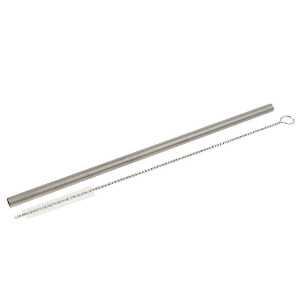 2 Pieces 192mm Colored and True Color Titanium Drinking Straws, Easy and