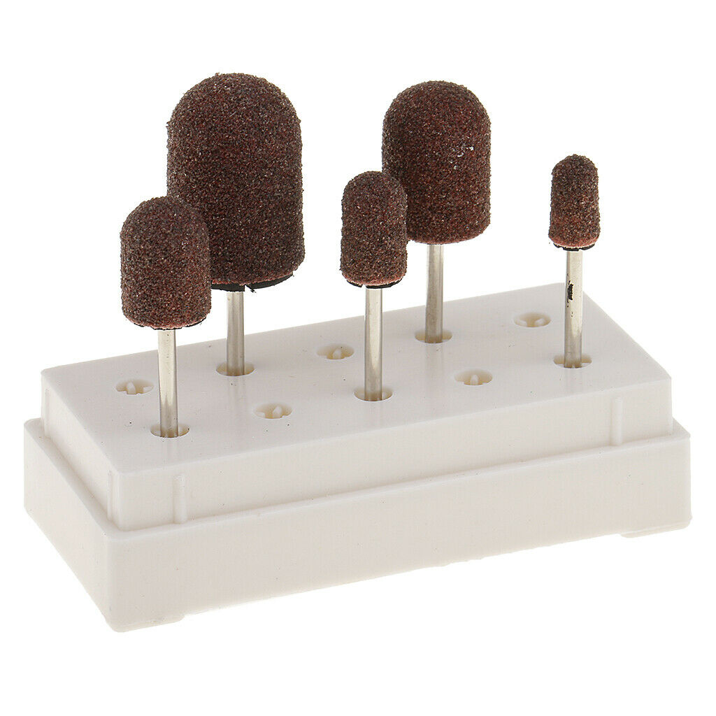 5pcs /set Mandrel Drill Bit For Pedicure Sanding Caps Feet Callus File Tool