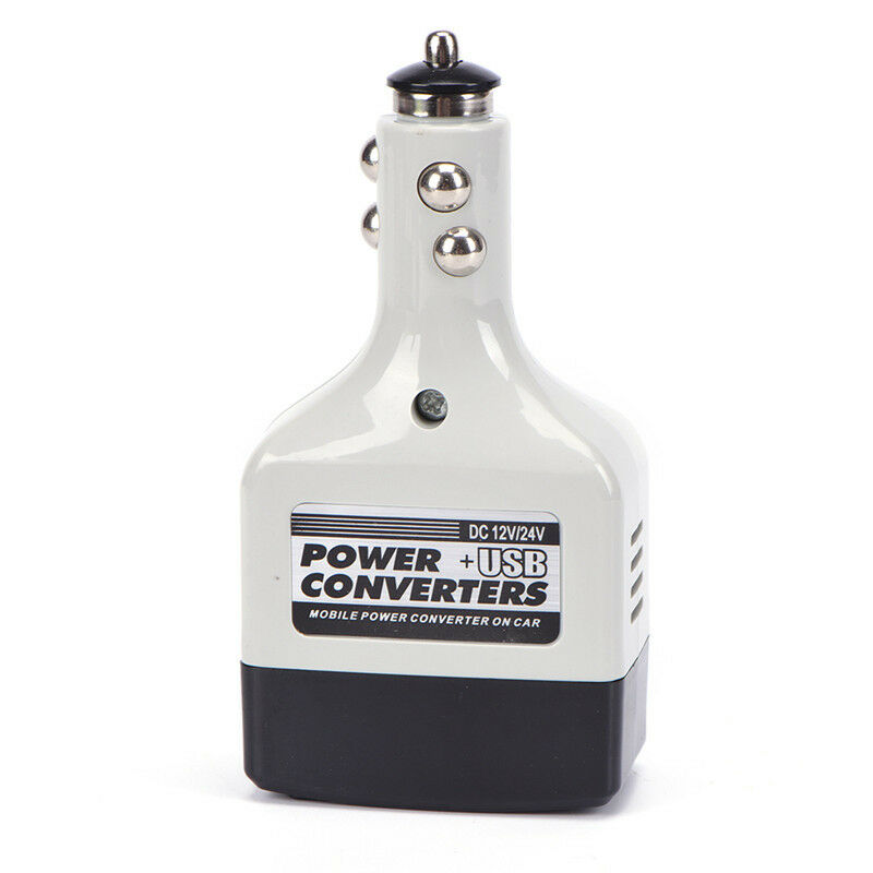 AutoCharger Adapter DC 12V To AC Converter 220V Mobile Charger Power With USB DD