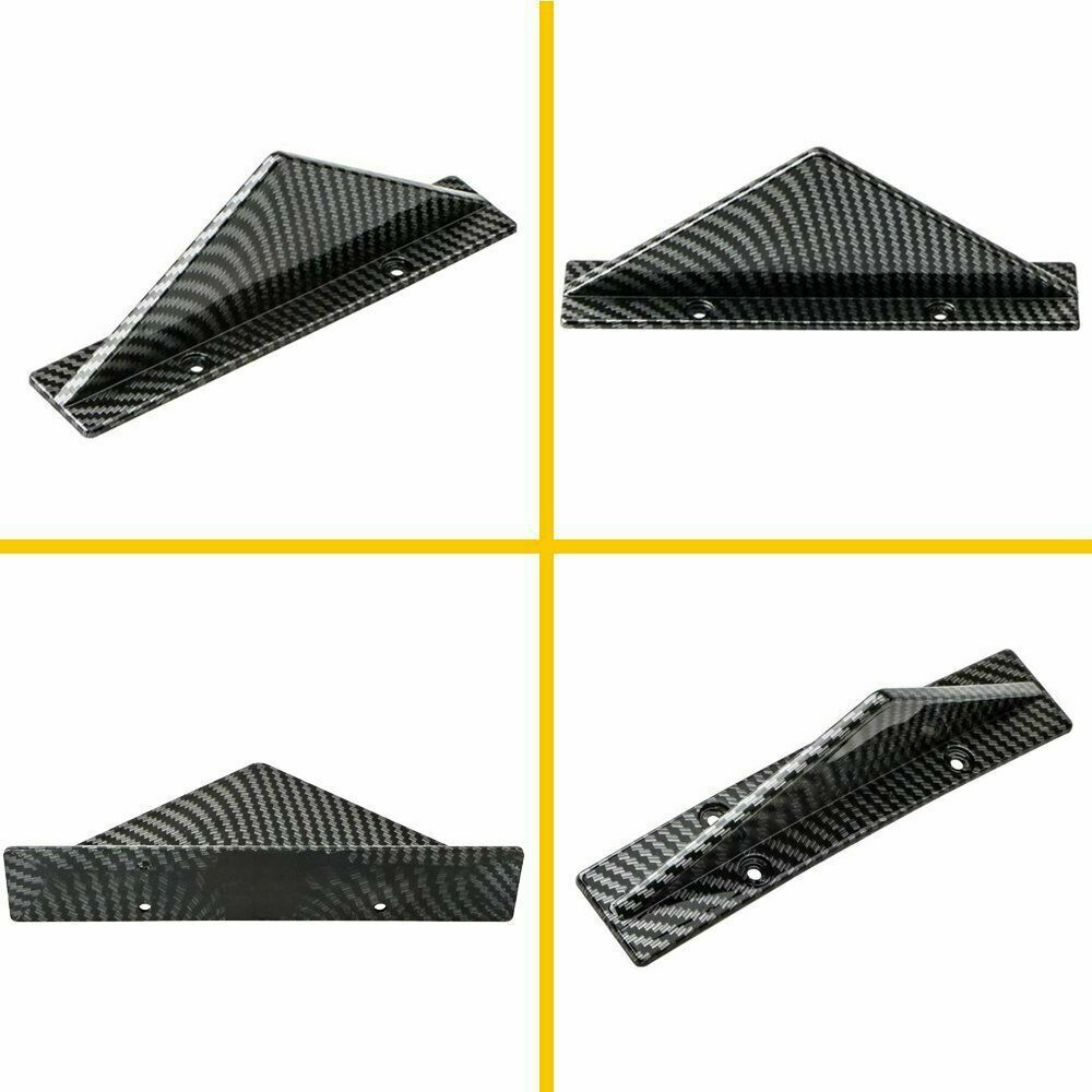 Universal Rear Bumper Diffuser Fin Spoiler Lip Wing Splitter Carbon Fiber 4Pcs