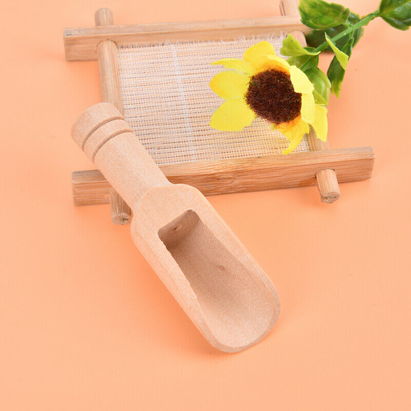 Wood Herb Spoon Bath Shower Rice Spice Salts Mini Kitchen Wooden Scoops SpooFCA