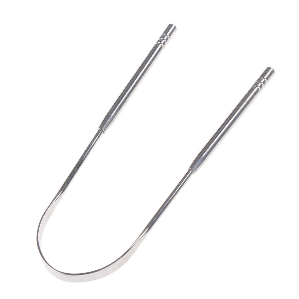 1 Pc Stainless Steel Tongue Cleaner Scraper Oral Care Bad Breath Sweeper T.l8