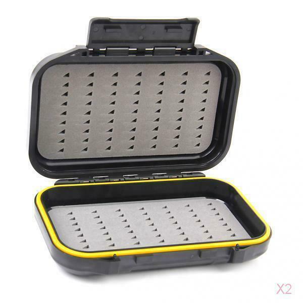 Double-layer Waterproof Fly Box Lure Baits Storage Case for Fly Fishing Flies