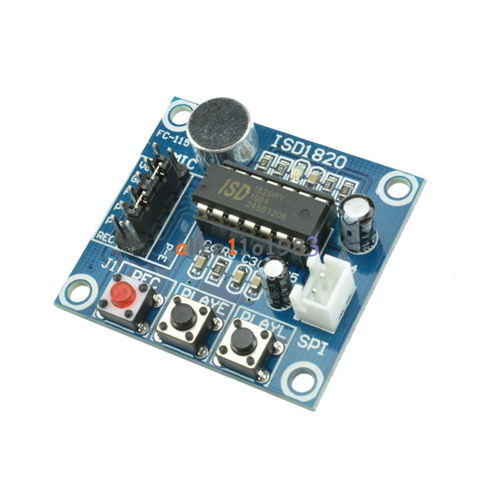 2PCS ISD1820 Sound Voice Recording Playback Module+Mic Sound Audio microphone