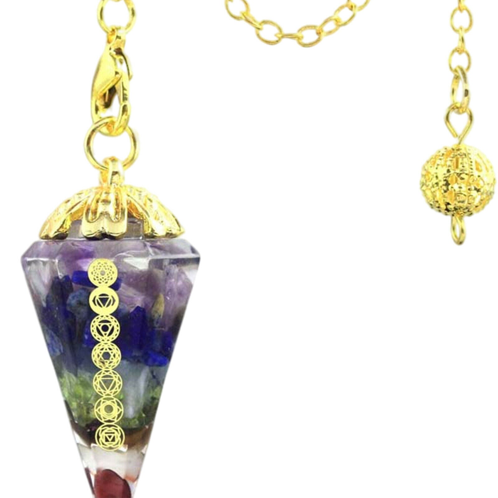 Sri Yantra Jewelry Energy Necklace Geometry Orgone Pendant for Women Men