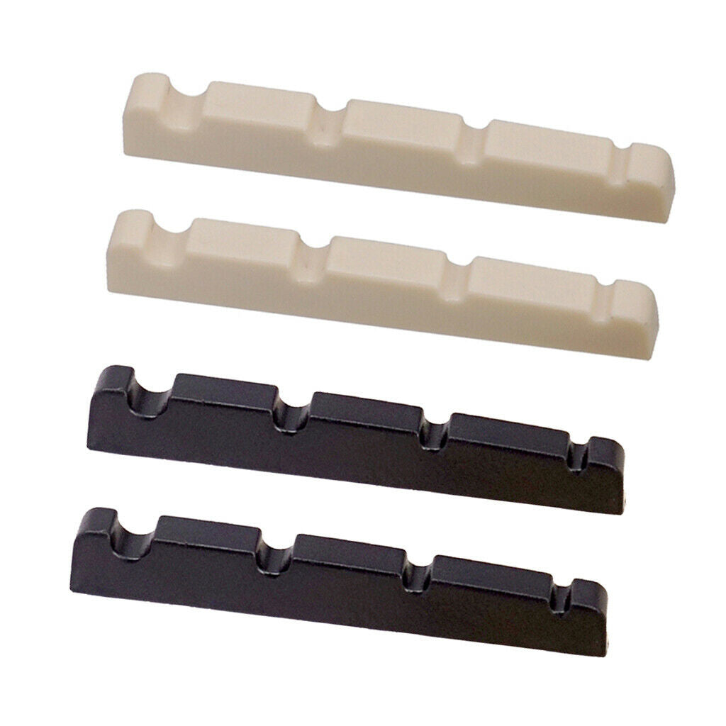 2X 2 Pieces Slotted Nut for 4 String Electric Bass Replacements Beige Color