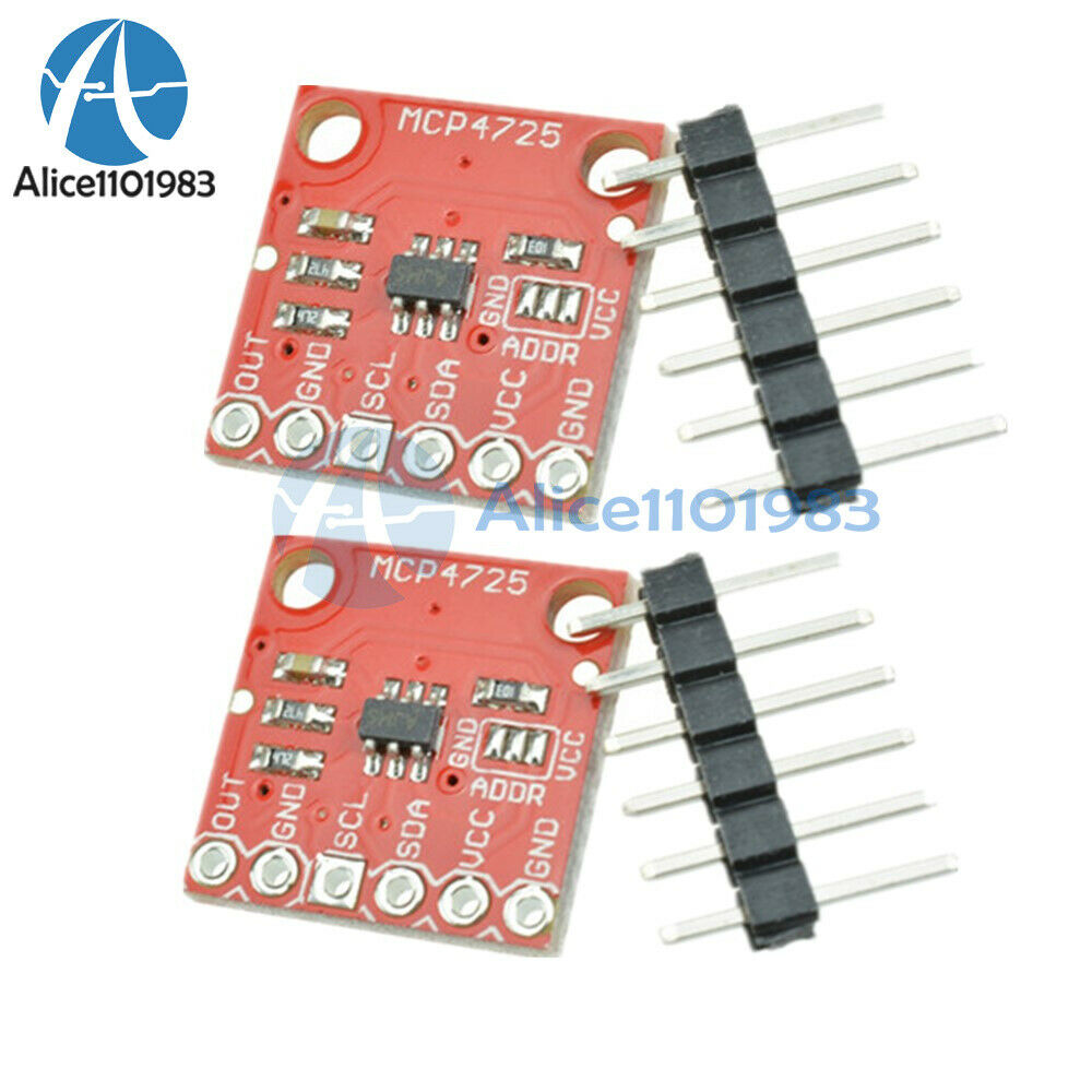 2Pcs MCP4725 I2C DAC Breakout Development Board module 12Bit Resolution 2.7-5.5V