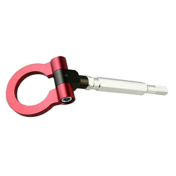 2pcs Red Folding Ring Screw on Front Rear Bumper Tow Hook for Subaru STI