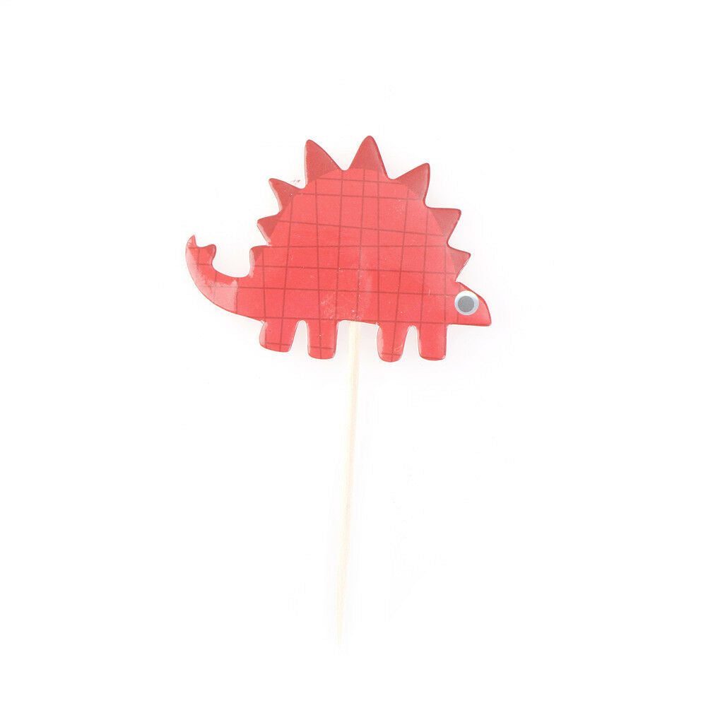 24pcs/set Dinosaur Toppers Picks Cupcake Topper Baby Shower Suppl.l8