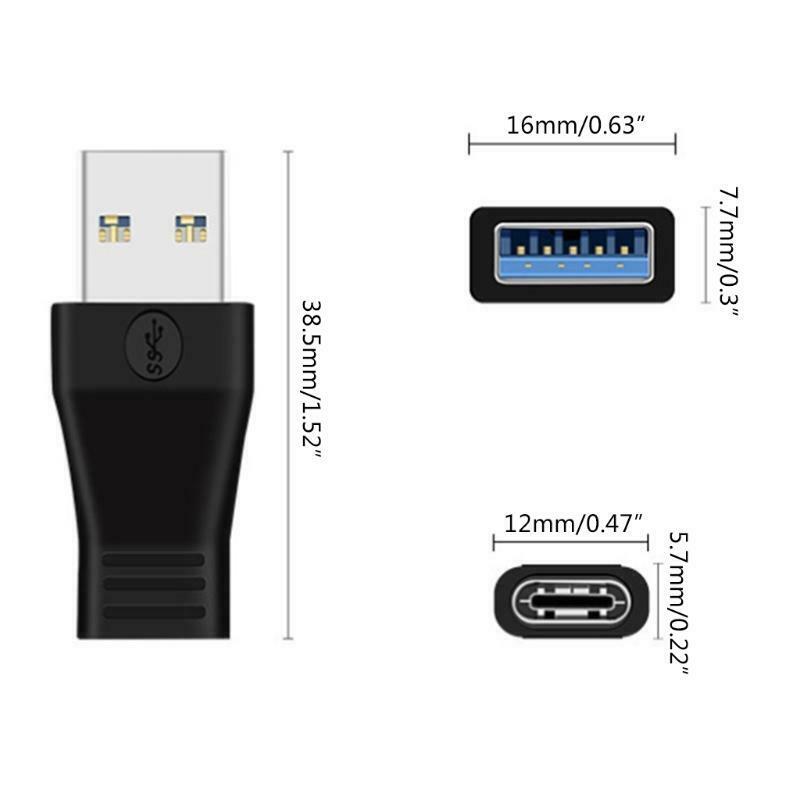 High Efficiency Data Wire Type-C Female to USB Male Plug Cellphone Connentor