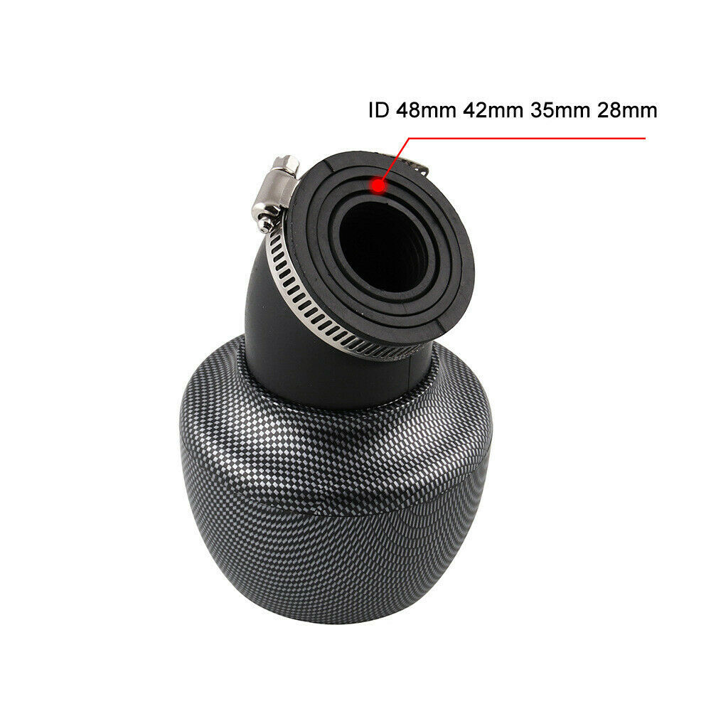 1Pcs 28mm/35mm/45mm/48mm Universal Motorcycle Air Filter Carbon For ATV Scooter