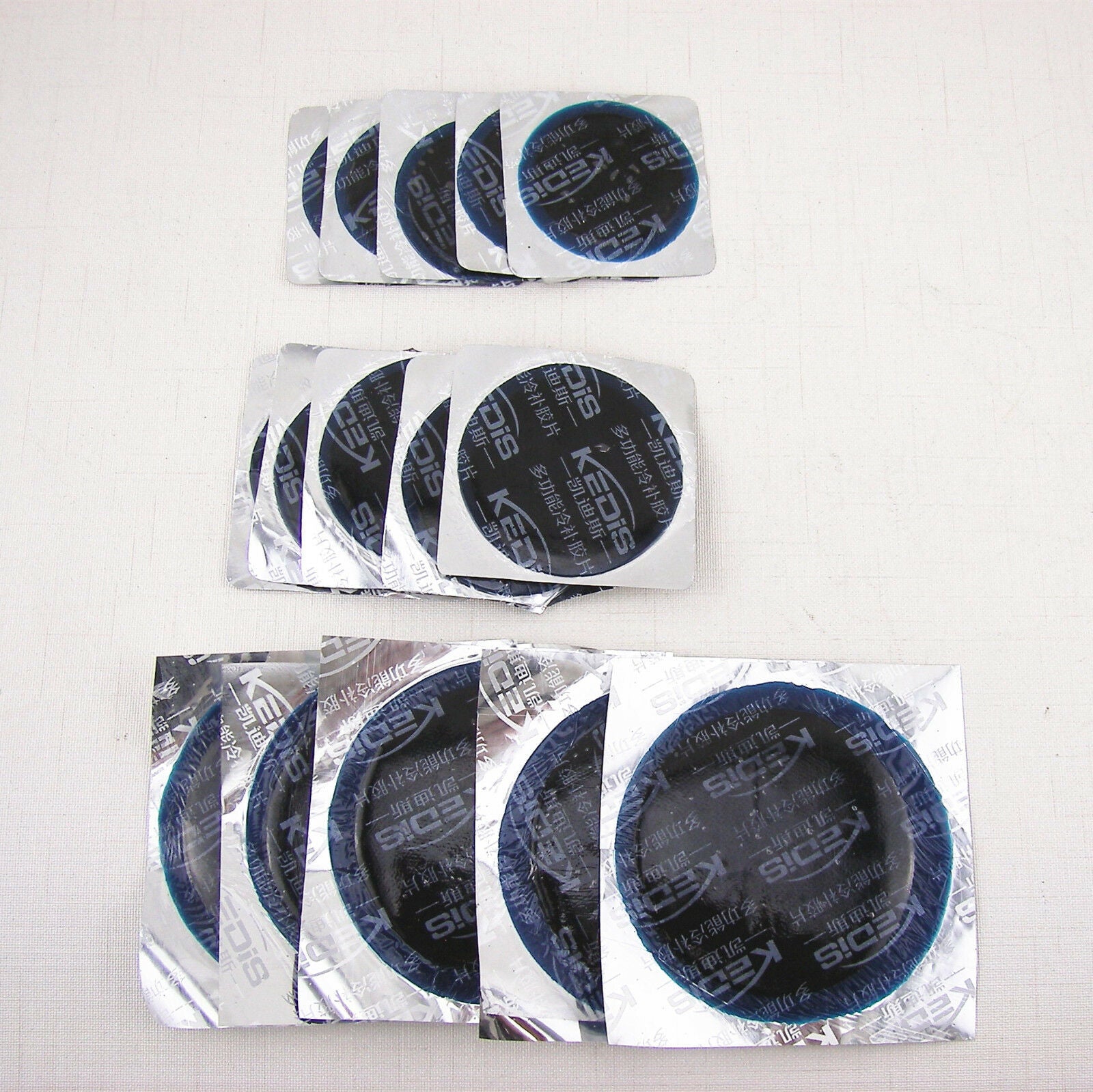 45PCS Multi Cold Patch Radial Tire Repair Round Tubeless Patch Assortment S/M/L