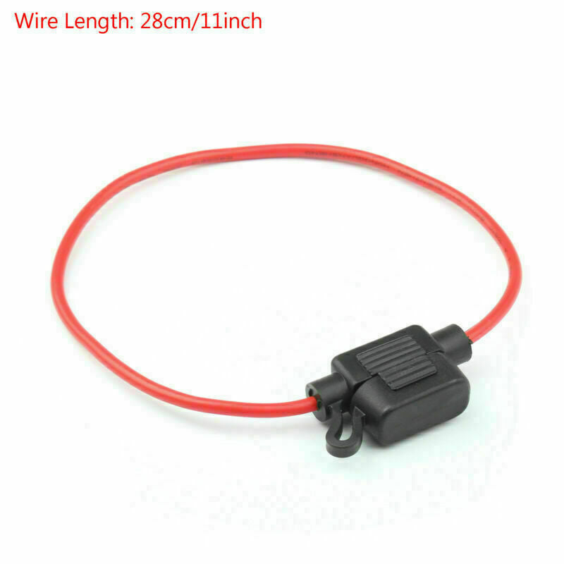 8Pcs Low-profile Mini Blade Fuse Holder Waterproof 16AWG In-Line Wire For Car CA