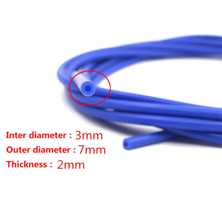 Auto Car Universal Blue 3mm Silicone Vacuum Tube Hose Silicon Tubing 16.4ft 5M
