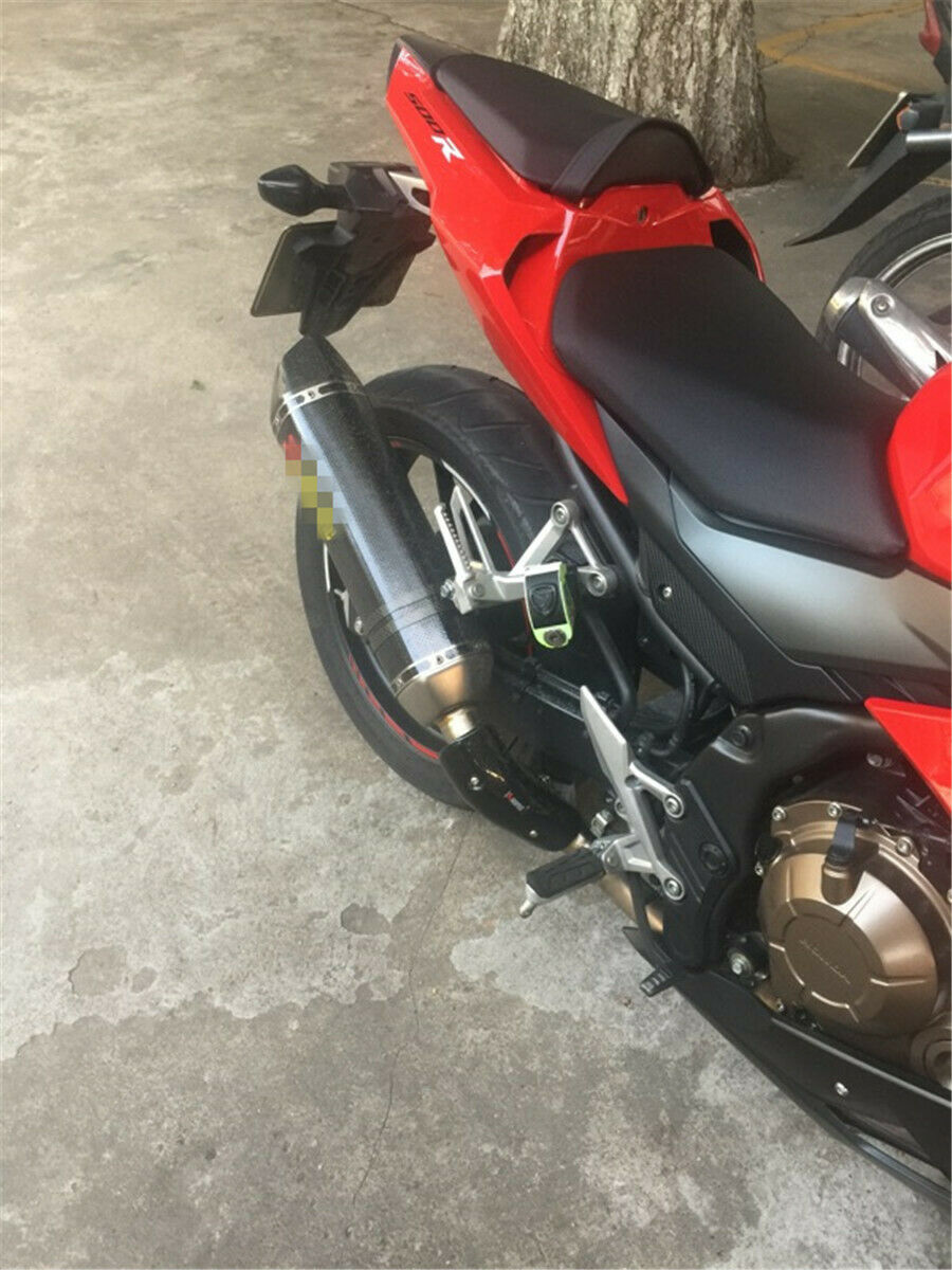 Motorcycle Exhaust Middle Link Pipe Real Carbon Fiber Muffler Heat Shield Cover