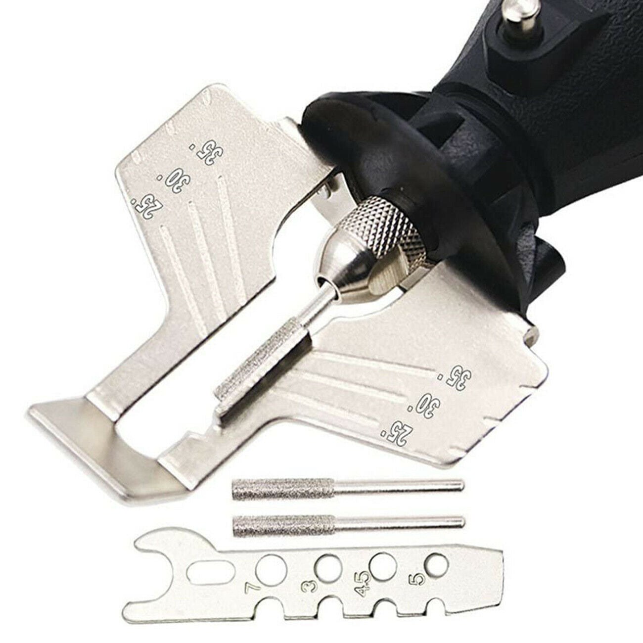 Chain Saw Sharpening Attachment Sharpener Guide Drill Adapter Head Chainsaw LIN