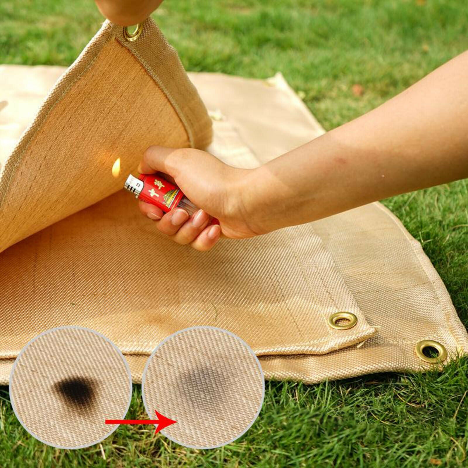 Fireplace BBQ Grill Mat Blanket Pad Floor Fireproof Rug Outdoor Cushion S