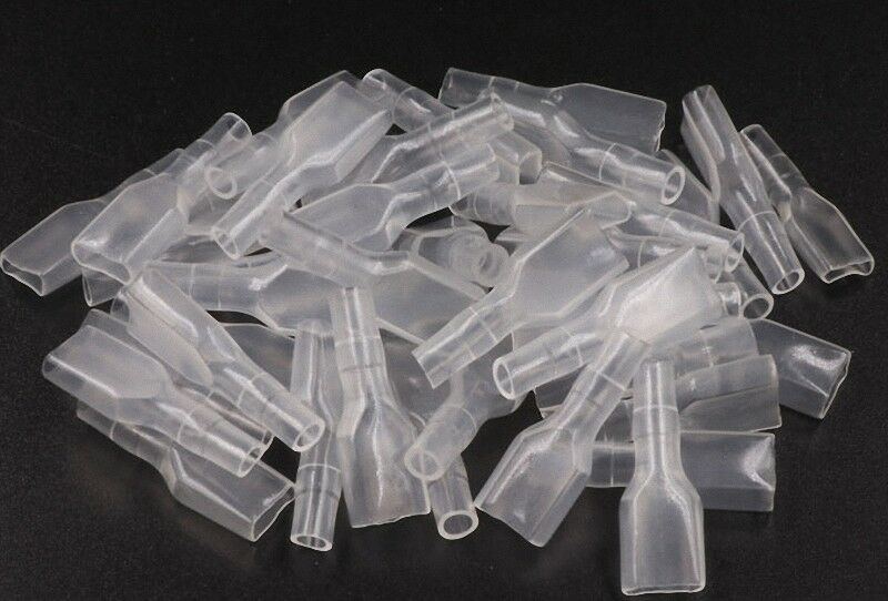 New 100 Set 4.8mm Crimp Terminal Female Spade Connector + Case