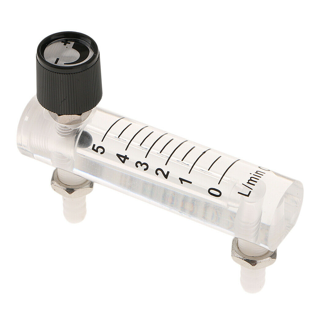 Oxygen Gas Flow Meter Measuring Device Tools 0.5-5L Acrylic with Valve Home