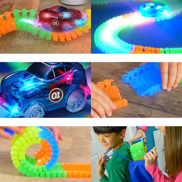 Circuit Magic Flexible Light Phosphorescent 240 Parts +1 Car - New