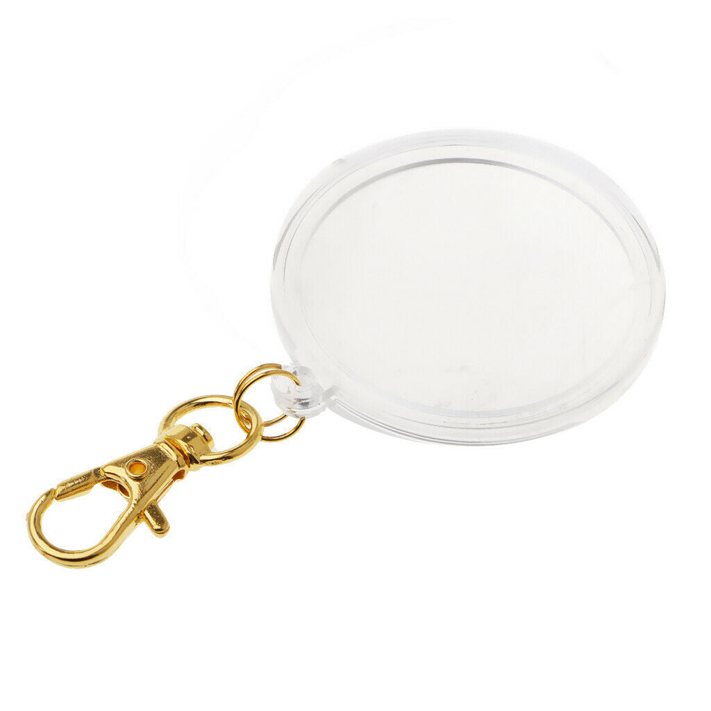 Portable Acrylic Coin Purse Keychain DIY Key  Box