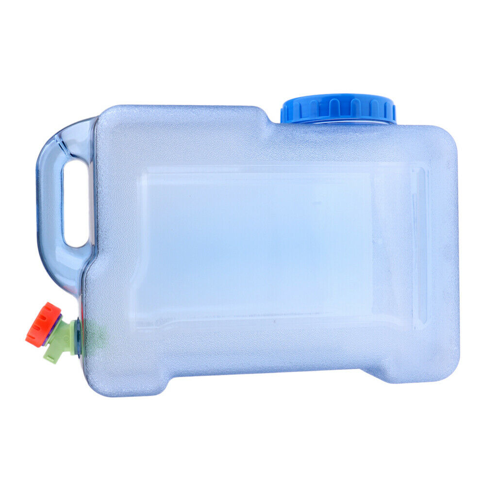 12L Plastic Water Jerry Can Liquid Carrier Drum Pouring Spout Tap Drinking
