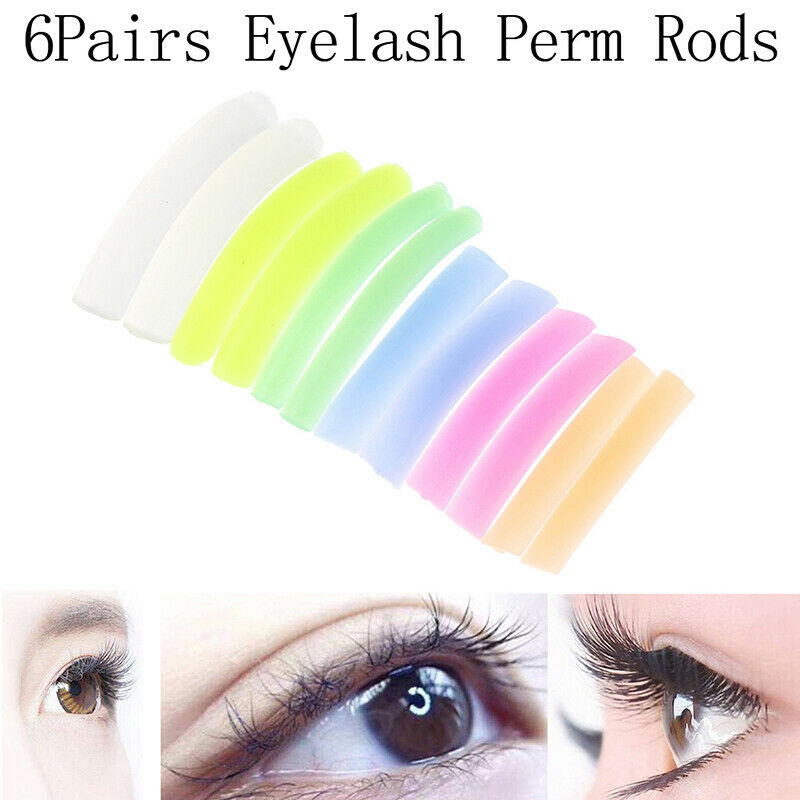 6Pair/Set Eyelash Lift Perming Curler Pads Shield Rods Silicone Embedded RidBDA