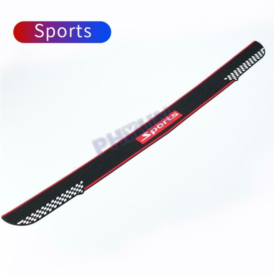 Car Rear Bumper Trunk Anti-scratch Protector Pad Cover Black+Red Racing Style