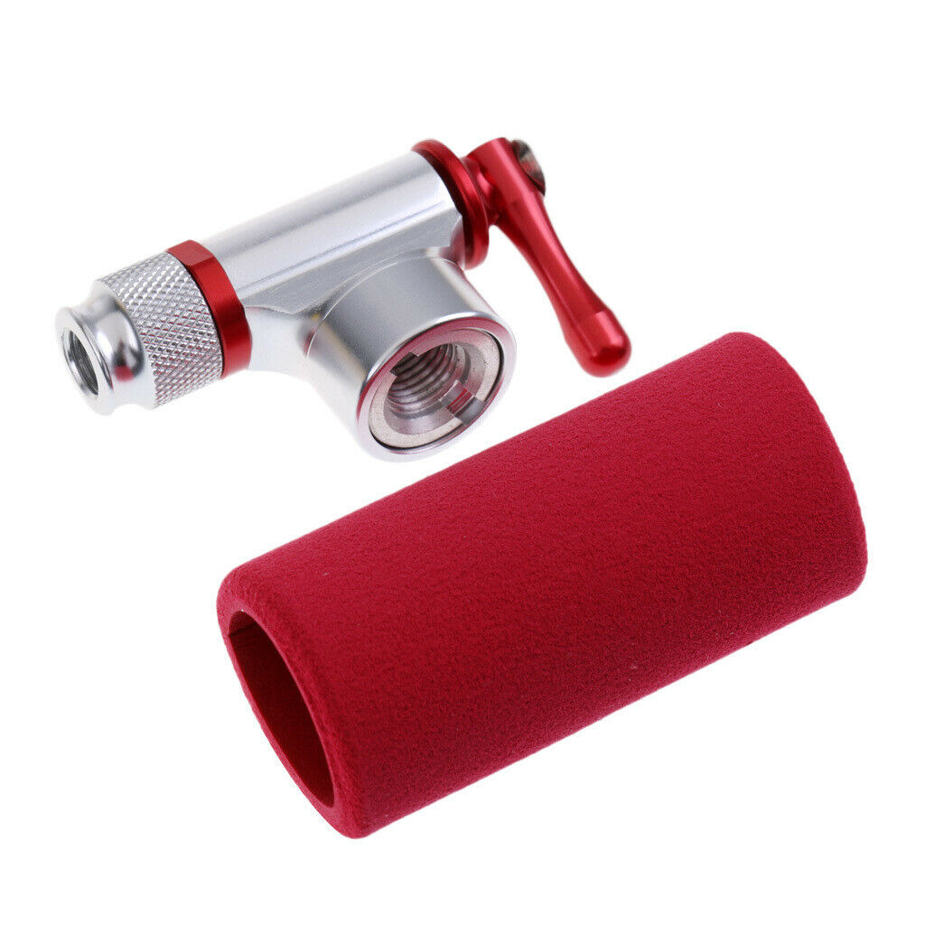 Mini Portable Aluminium MTB Road Mountain CO2 Inflator Pump Valve Sleeve