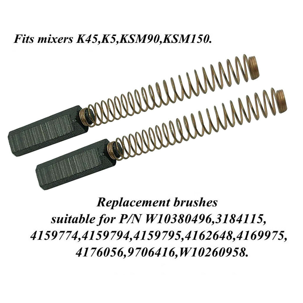 Carbon Brushes 1 Pair Replacement Fits Stand Mixer W10380496 AH3495098